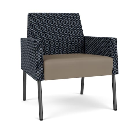 Lesro Mystic Lounge Reception Guest Chair, Charcoal, RS NightSky Back, MD Farro Seat, RS NightSky Panels ML1101